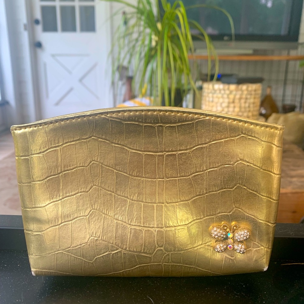 Spring street gold clutch bag